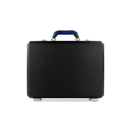 TecknoMonster Bags & Trolley|Bags-- Cavok Opaque - Business Case - Briefcase in Opaque Carbon Fiber and Leather Crocodile - Blue - Luxury Collection - Avvenice