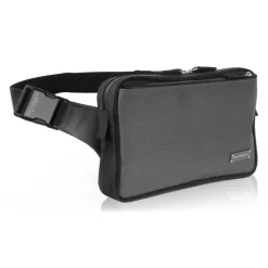 TecknoMonster Bags & Trolley|Bags-- Zingolo Waist Bag in Carbon Fiber and Alcantara® - Black Carpet Collection - Avvenice