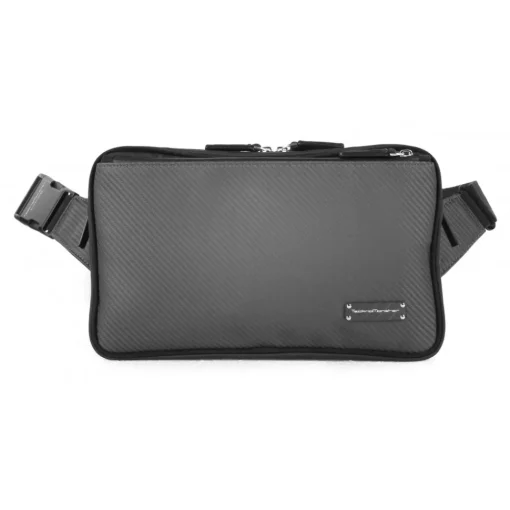 TecknoMonster Bags & Trolley|Bags-- Zingolo Waist Bag in Carbon Fiber and Alcantara® - Black Carpet Collection - Avvenice