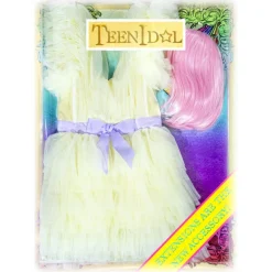 Teen Idol Dresses-- Orione Tulle Mini Dress with Shoulders - Yellow - Dresses - Teen-Ager - Luxury Exclusive Collection - Avvenice