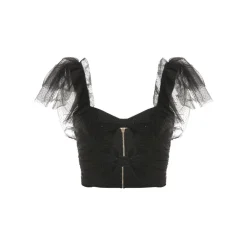 Teen Idol Tops-- Swan Top - Black - Tops - Teen-Ager - Luxury Exclusive Collection - Avvenice