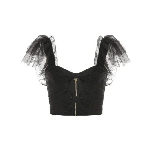 Teen Idol Tops-- Swan Top - Black - Tops - Teen-Ager - Luxury Exclusive Collection - Avvenice