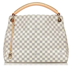 Louis Vuitton Vintage Vintage Bags-The Artsy MM features a damier azur canvas body, a rolled vachetta handle, an open top, and interior zip and slip pockets. - Avvenice