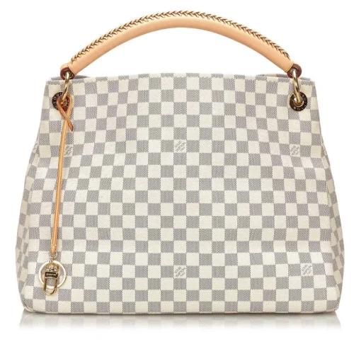 Louis Vuitton Vintage Vintage Bags-The Artsy MM features a damier azur canvas body, a rolled vachetta handle, an open top, and interior zip and slip pockets. - Avvenice