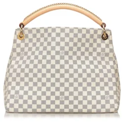 Louis Vuitton Vintage Vintage Bags-The Artsy MM features a damier azur canvas body, a rolled vachetta handle, an open top, and interior zip and slip pockets. - Avvenice