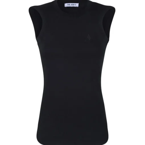 The Attico Tops-- Black Reese Tank Top - Exclusive Luxury Collection - Avvenice