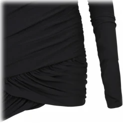 The Attico Dresses-- Black Wrap Mini Dress - Exclusive Luxury Collection - Avvenice