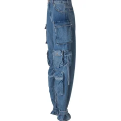 The Attico Trousers-- Fern Cargo Jeans - Exclusive Luxury Collection - Avvenice