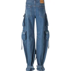 The Attico Trousers-- Fern Cargo Jeans - Exclusive Luxury Collection - Avvenice