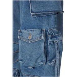 The Attico Trousers-- Fern Cargo Jeans - Exclusive Luxury Collection - Avvenice