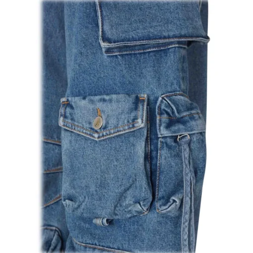 The Attico Trousers-- Fern Cargo Jeans - Exclusive Luxury Collection - Avvenice