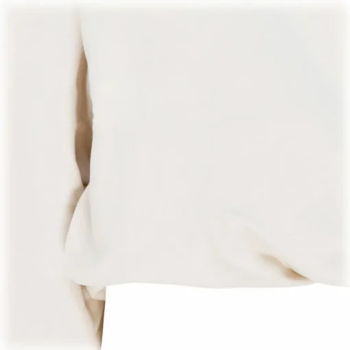 The Attico Sweatshirts-- Ivory Cotton Maeve Logo Embossed Cotton Sweatshirt - Exclusive Luxury Collection - Avvenice