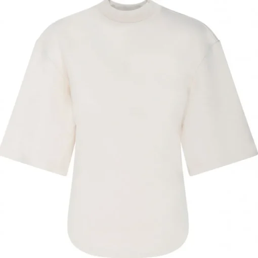 The Attico T-shirt-- Open Back T-Shirt in Ivory - Exclusive Luxury Collection - Avvenice
