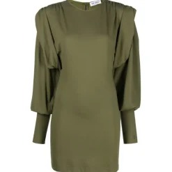 The Attico Dresses-- Quinn Mini Dress in Olive - Exclusive Luxury Collection - Avvenice