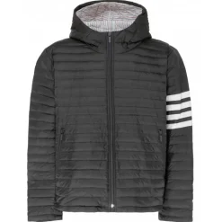 Thom Browne Jackets-- Black Padded Jacket - Exclusive Luxury Collection - Avvenice