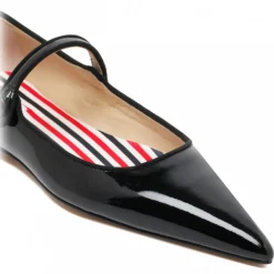 Thom Browne Shoes-- Black Pointed Flat - Exclusive Luxury Collection - Avvenice