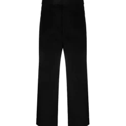 Thom Browne Trousers-- Black Unconstructed Straight Leg Trousers - Exclusive Luxury Collection - Avvenice