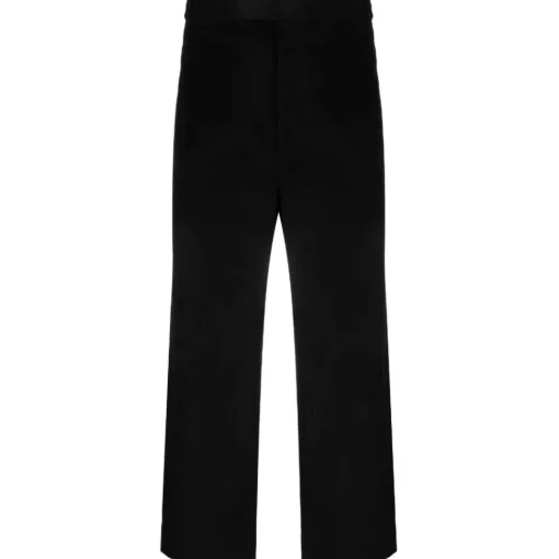 Thom Browne Trousers-- Black Unconstructed Straight Leg Trousers - Exclusive Luxury Collection - Avvenice