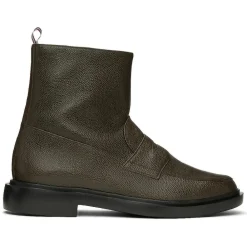 Thom Browne Shoes-- Dark Brown Penny Loafer Ankle Boot - Exclusive Luxury Collection - Avvenice