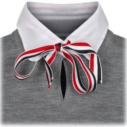 Thom Browne T-shirt-- Light Grey Pullover Combo Shirt - Exclusive Luxury Collection - Avvenice