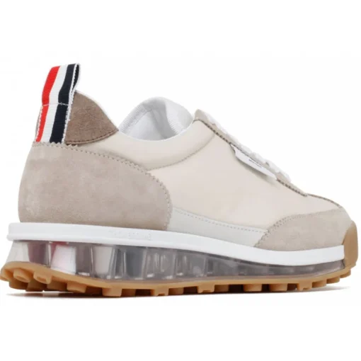 Thom Browne Shoes-- Med Brown Leather Tech Runner low Top Sneakers - Exclusive Luxury Collection - Avvenice