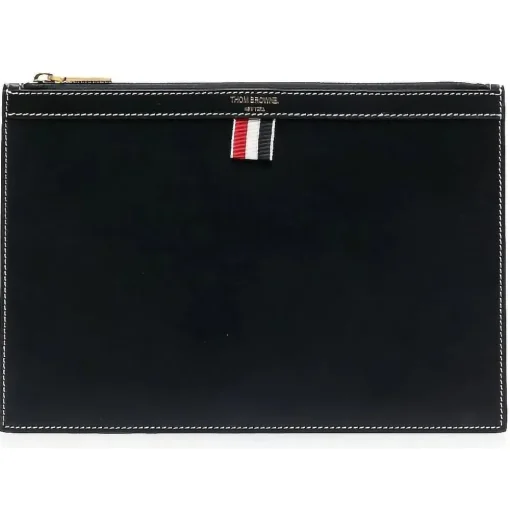 Thom Browne Wallets-- Navy Blue Small Document Holder - Exclusive Luxury Collection - Avvenice