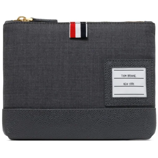 Thom Browne Wallets-- Super 120's Twill Zip Pouch - Exclusive Luxury Collection - Avvenice