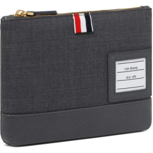 Thom Browne Wallets-- Super 120's Twill Zip Pouch - Exclusive Luxury Collection - Avvenice