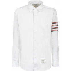 Thom Browne Shirts-- White Button Down Collar Shirt - Exclusive Luxury Collection - Avvenice