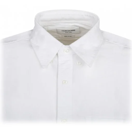 Thom Browne Shirts-- White Button Down Collar Shirt - Exclusive Luxury Collection - Avvenice