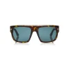 Tom Ford Eyewear Sunglasses & Eyewear-Tom Ford - Alessio Sunglasses - Squared Acetate Sunglasses - Havana - FT0699 - Sunglasses - - Avvenice