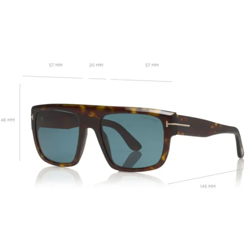 Tom Ford Eyewear Sunglasses & Eyewear-Tom Ford - Alessio Sunglasses - Squared Acetate Sunglasses - Havana - FT0699 - Sunglasses - - Avvenice