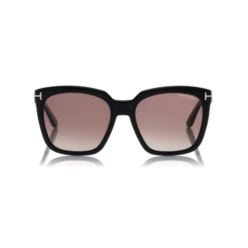 Tom Ford Eyewear Sunglasses & Eyewear-Tom Ford - Amarra Sunglasses - Squared Acetate Sunglasses - Black - FT0502 - Sunglasses - - Avvenice