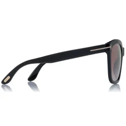 Tom Ford Eyewear Sunglasses & Eyewear-Tom Ford - Amarra Sunglasses - Squared Acetate Sunglasses - Black - FT0502 - Sunglasses - - Avvenice
