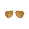 Tom Ford Eyewear Sunglasses & Eyewear-Tom Ford - Andes Sunglasses - Pilot Metal Style Sunglasses - Rose Gold Brown - FT0670 - Sunglasses - - Avvenice