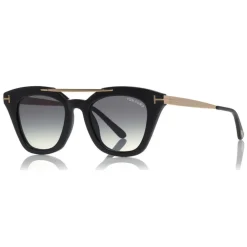 Tom Ford Eyewear Sunglasses & Eyewear-Tom Ford - Anna Sunglasses - Cat-Eye Acetate Sunglasses - Black - FT0575 - Sunglasses - - Avvenice