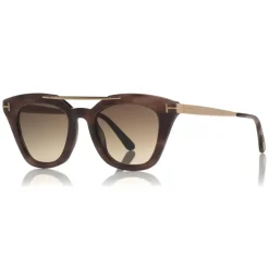 Tom Ford Eyewear Sunglasses & Eyewear-Tom Ford - Anna Sunglasses - Cat-Eye Acetate Sunglasses - Light Havana - FT0575 - Sunglasses - - Avvenice