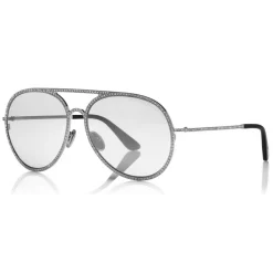 Tom Ford Eyewear Sunglasses & Eyewear-Tom Ford - Antibes Sunglasses - Pilot Metal Sunglasses - White Gold - FT0728 - Sunglasses - - Avvenice