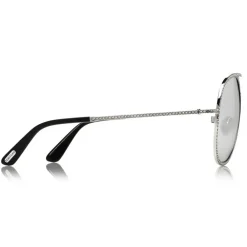 Tom Ford Eyewear Sunglasses & Eyewear-Tom Ford - Antibes Sunglasses - Pilot Metal Sunglasses - White Gold - FT0728 - Sunglasses - - Avvenice
