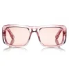 Tom Ford Eyewear Sunglasses & Eyewear-Tom Ford - Aristotele Sunglasses - Square Acetate Sunglasses - FT0731 - Pink - - Avvenice