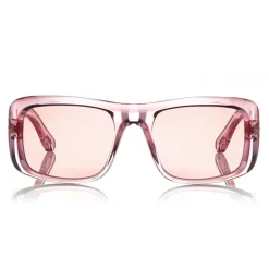Tom Ford Eyewear Sunglasses & Eyewear-Tom Ford - Aristotele Sunglasses - Square Acetate Sunglasses - FT0731 - Pink - - Avvenice