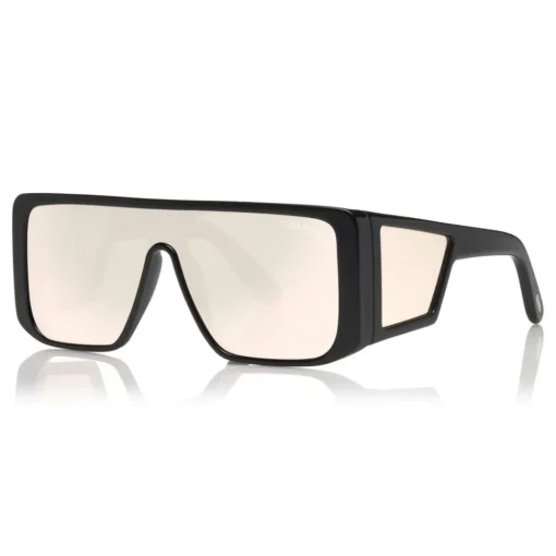 Tom Ford Eyewear Sunglasses & Eyewear-Tom Ford - Atticus Sunglasses - Oversize Rectangular Acetate Sunglasses - FT0710 - Black Smoke - - Avvenice