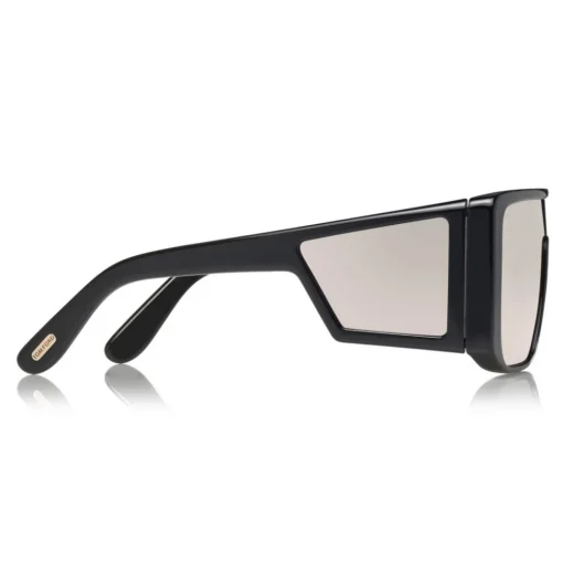 Tom Ford Eyewear Sunglasses & Eyewear-Tom Ford - Atticus Sunglasses - Oversize Rectangular Acetate Sunglasses - FT0710 - Black Smoke - - Avvenice