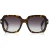 Tom Ford Eyewear Sunglasses & Eyewear-Tom Ford - Autumn Sunglasses - Square Acetate Sunglasses - Havana - FT0660 - Sunglasses - - Avvenice