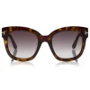Tom Ford Eyewear Sunglasses & Eyewear-Tom Ford - Beatrix Sunglasses - Square Acetate Sunglasses - Havana - FT0613 - Sunglasses - - Avvenice