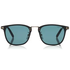 Tom Ford Eyewear Sunglasses & Eyewear-Tom Ford - Beau Sunglasses - Squared Acetate Sunglasses - Transparent Grey - FT0672 - Sunglasses - - Avvenice