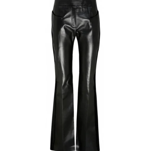 Tom Ford Trousers-- Black Calf Leather Flared Trousers - Exclusive Luxury Collection - Avvenice