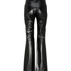 Tom Ford Trousers-- Black Calf Leather Flared Trousers - Exclusive Luxury Collection - Avvenice