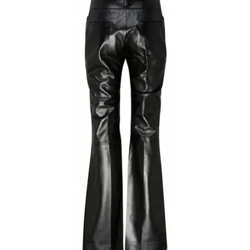 Tom Ford Trousers-- Black Calf Leather Flared Trousers - Exclusive Luxury Collection - Avvenice