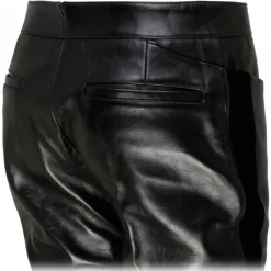 Tom Ford Trousers-- Black Calf Leather Flared Trousers - Exclusive Luxury Collection - Avvenice